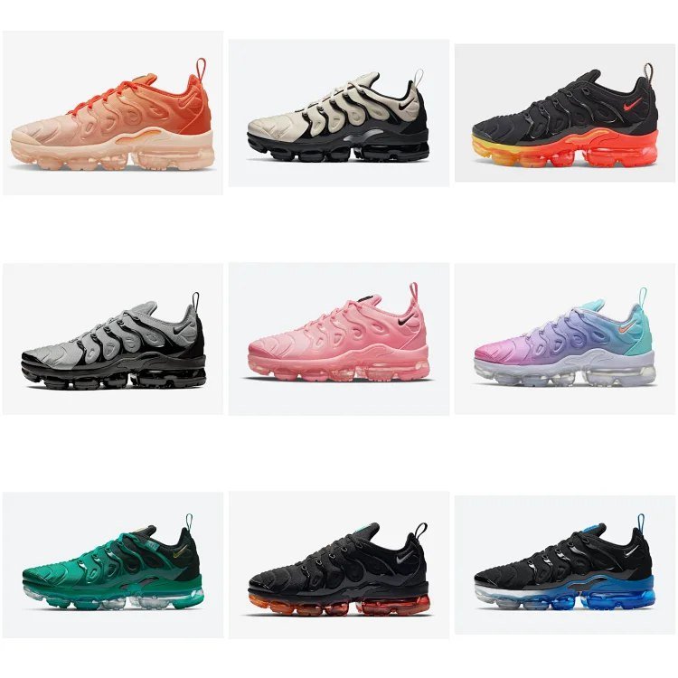 Nike Vapormax Plus Retro Casual Comfort Fabric Low-Top Running Shoes