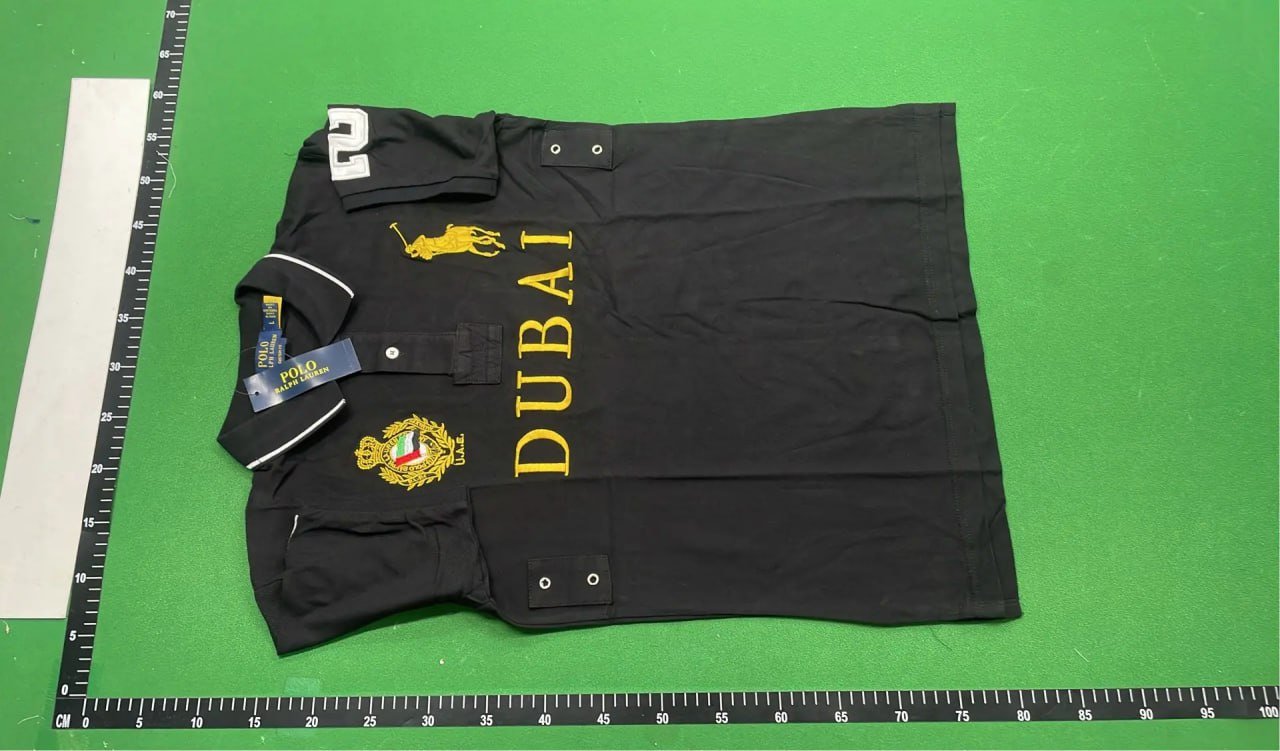 XM Pony Jersey with Lapel and Embroidered City Style Short-Sleeve Top