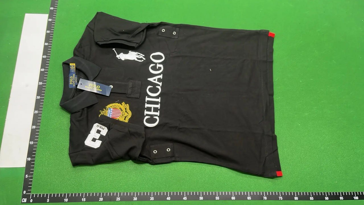 XM Pony Jersey with Lapel and Embroidered City Style Short-Sleeve Top