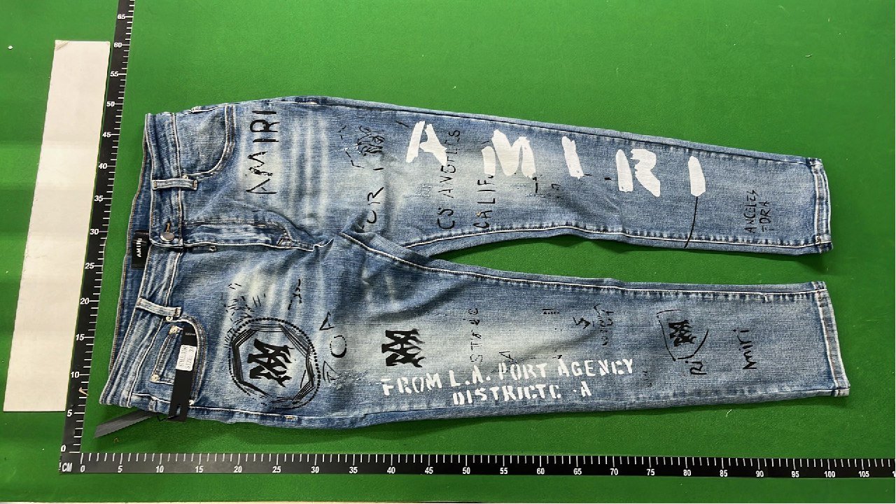 Men's Distressed Ripped Jeans with Embroidered Logo