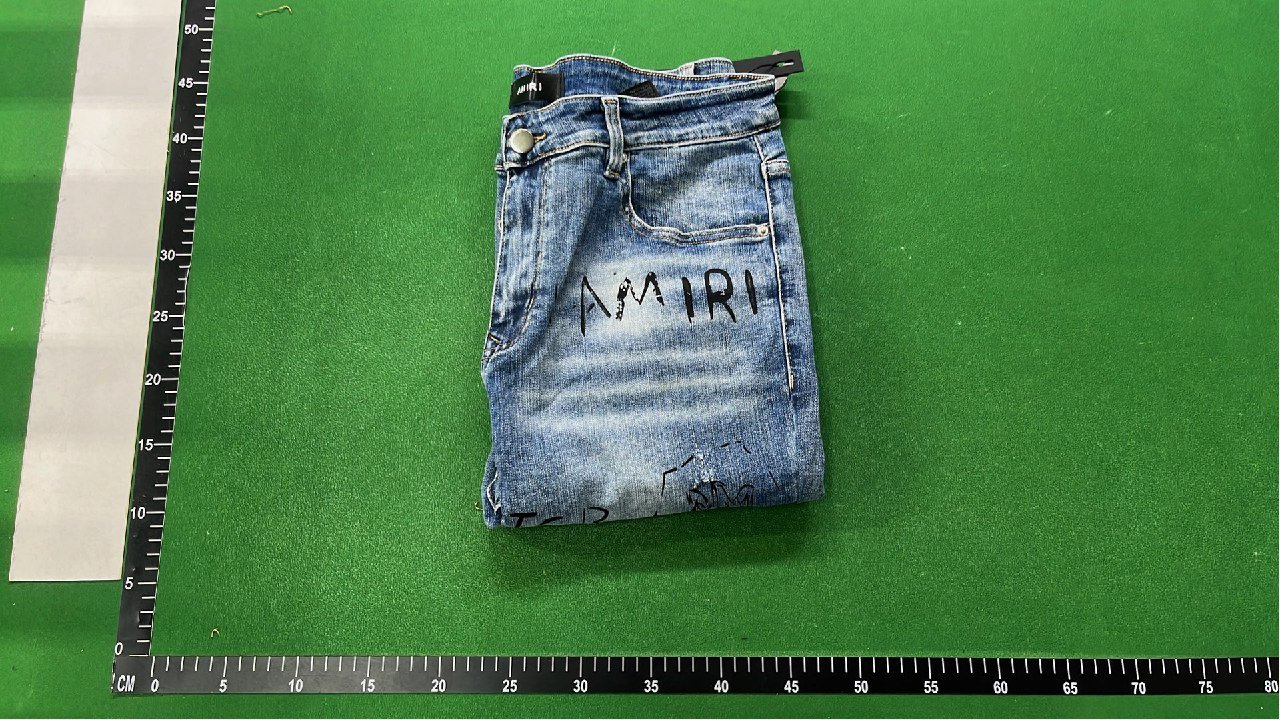 Men's Distressed Ripped Jeans with Embroidered Logo