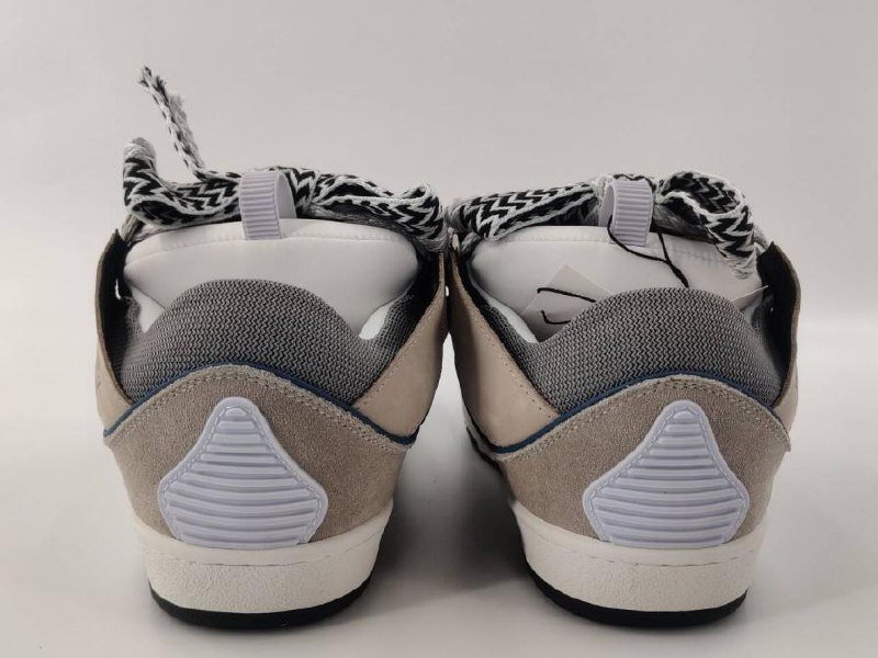 LANVIN Leather Curb Series Sneakers with Colorful 