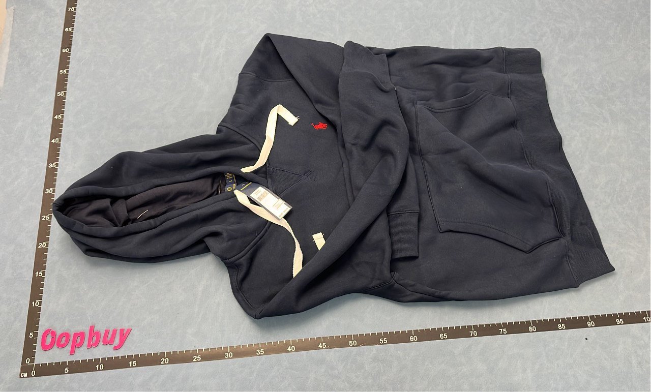 Men's Classic Fit Polo Hoodie - Navy Blue