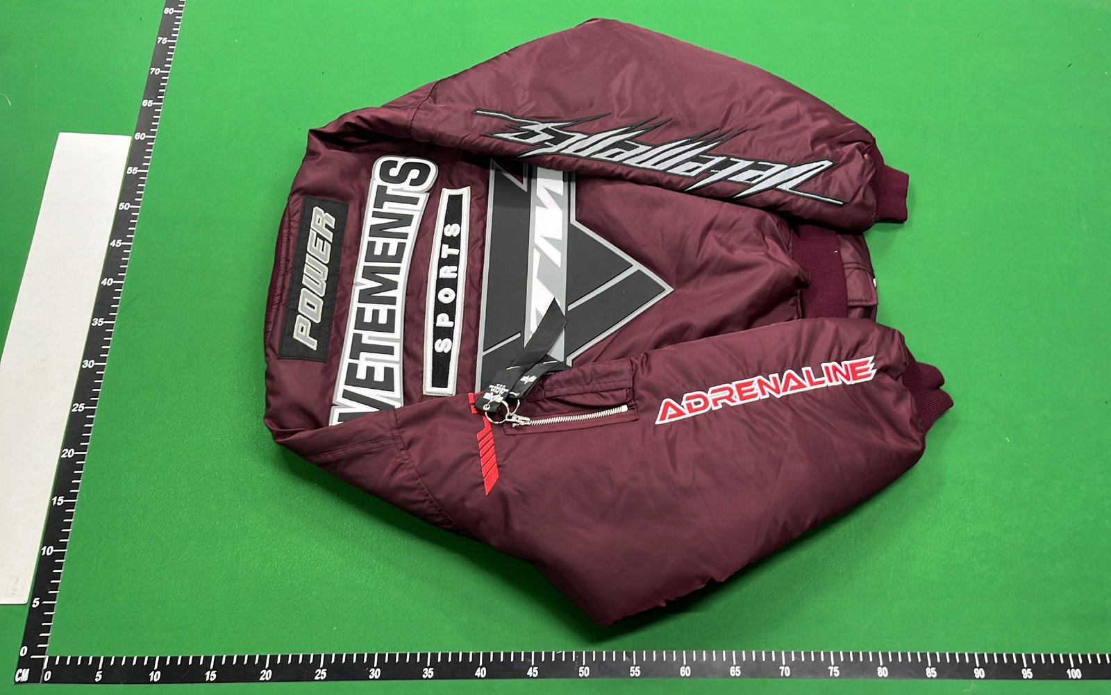 Men's Maroon Bomber Jacket with Reflective Stripes