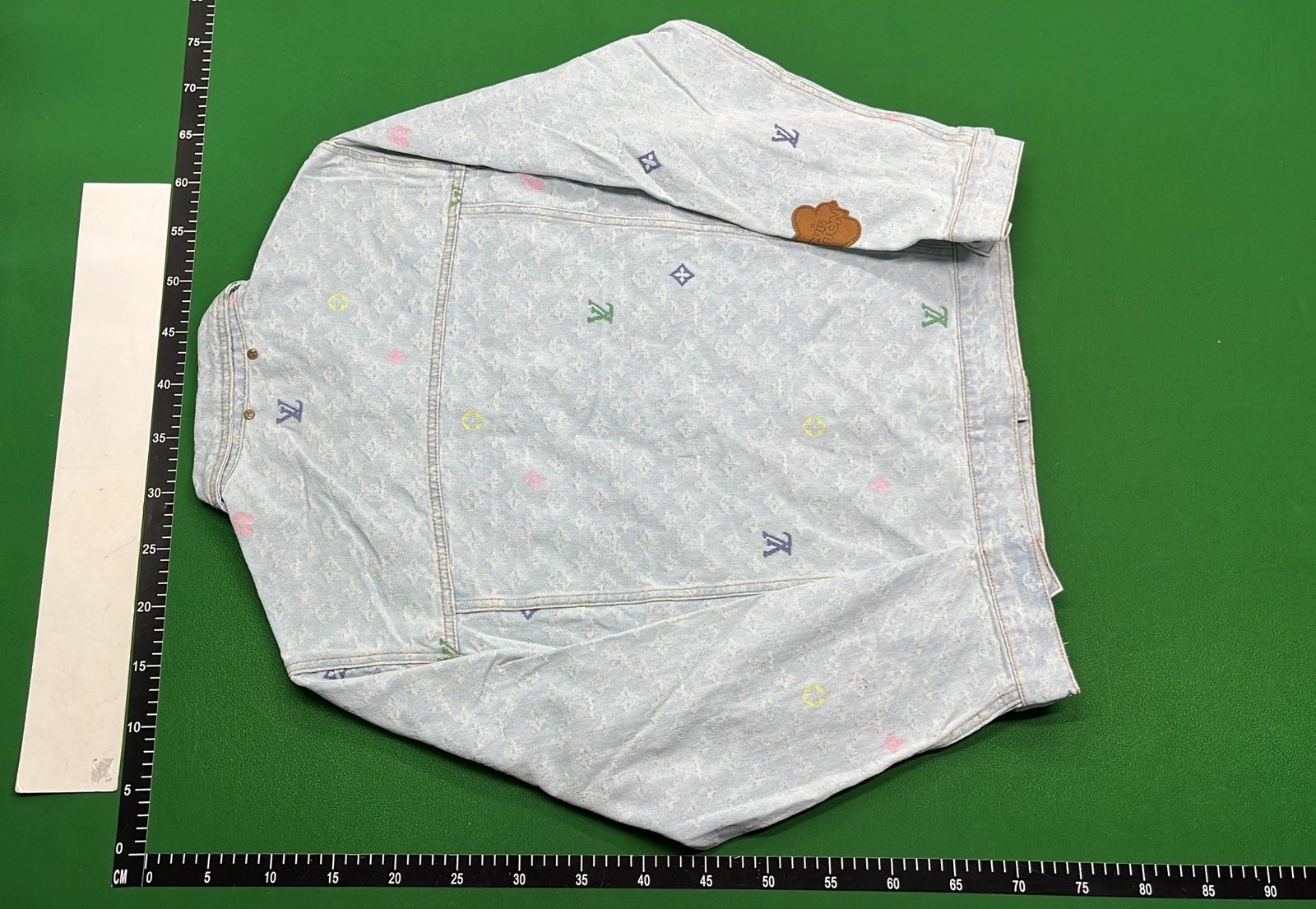 Black Leather Baseball Jacket with Star Logo