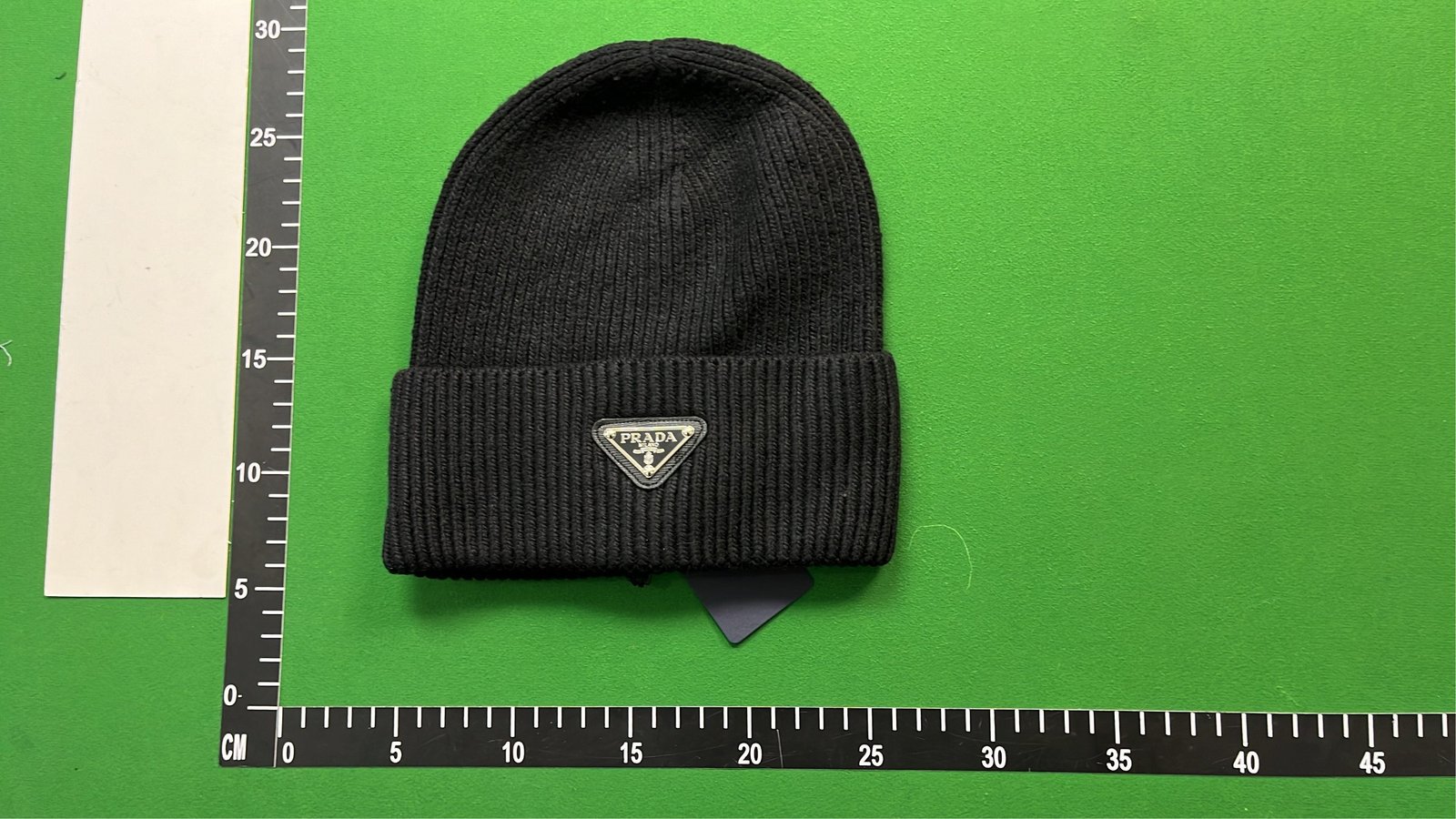 Prada Knitted Beanie Hat with Triangle Logo - Winter Accessories