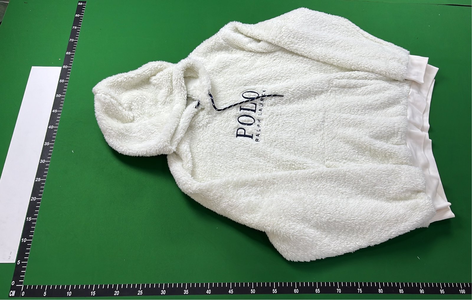 Ralph Lauren Polo White Fuzzy Hoodie for Men