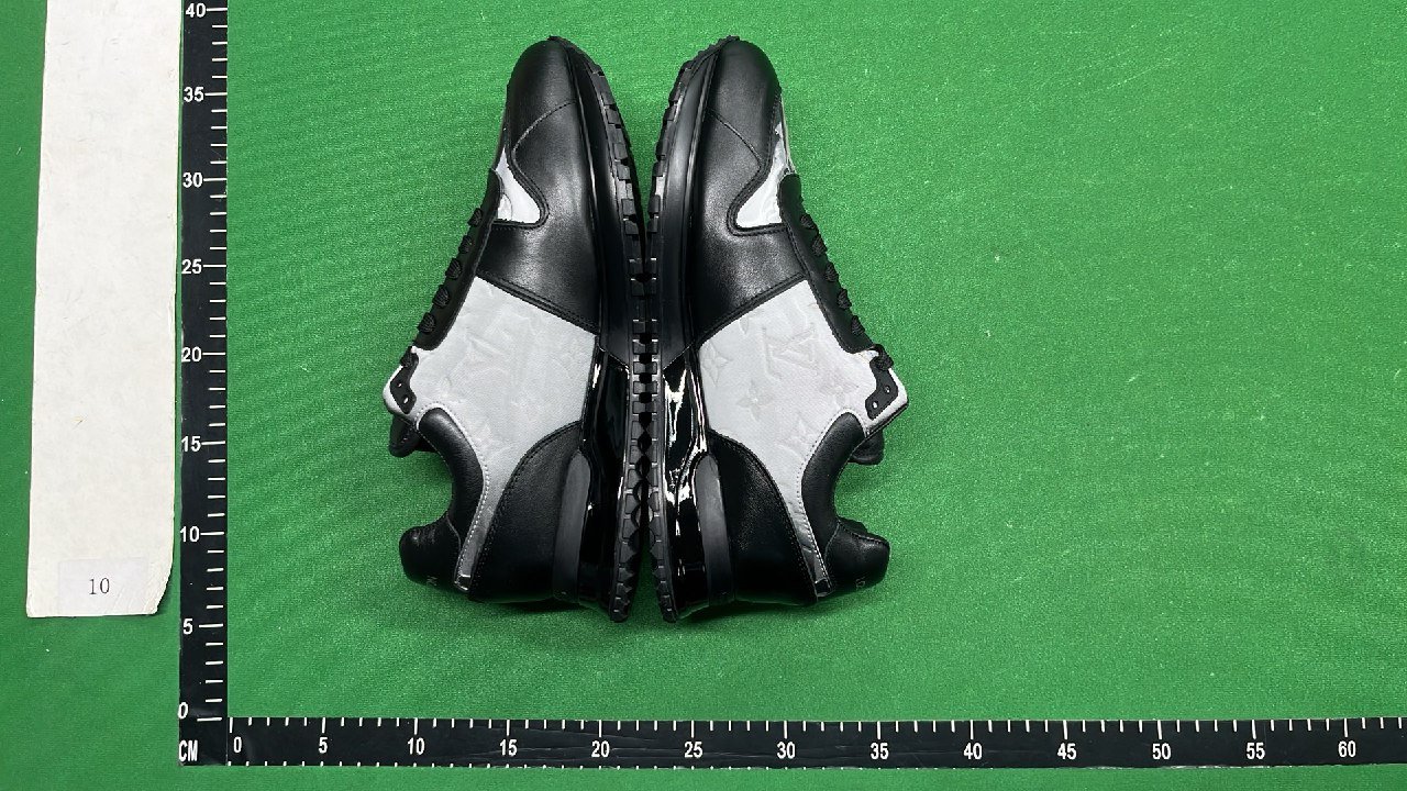 Louis Vuitton Monogram Sneakers Black Leather Casual Shoes