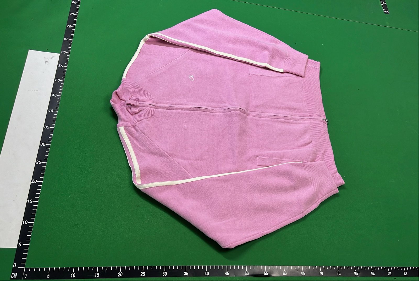 Pink Lacoste Zip-Up Sweater with Logo Embroidery