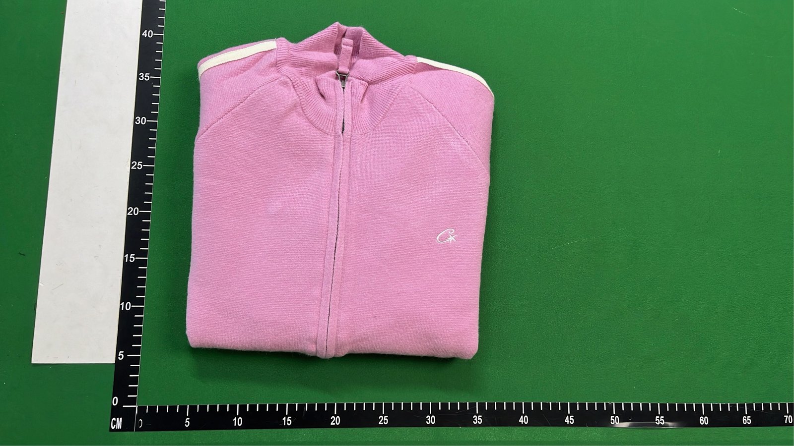 Pink Lacoste Zip-Up Sweater with Logo Embroidery