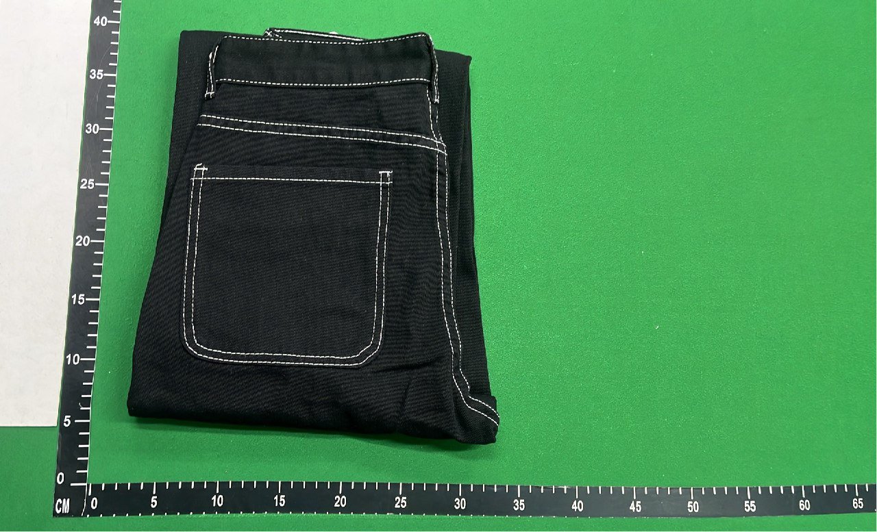 Vintage Crown Embroidered Denim Pants