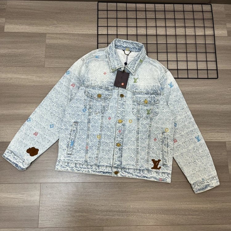 SJSQ-TOP quality embroidered denim jacket, new autumn style, literary and artistic, loose and slimming long-sleeved denim jacket.